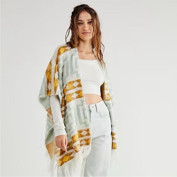 Free People Sweaters - Free People Kimono Diamondback Cozy Sweater